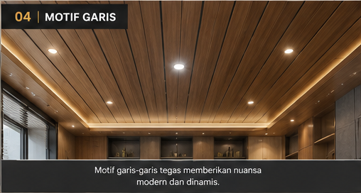 Portfolio Plafon pvc - Plafon PVC Motif Garis